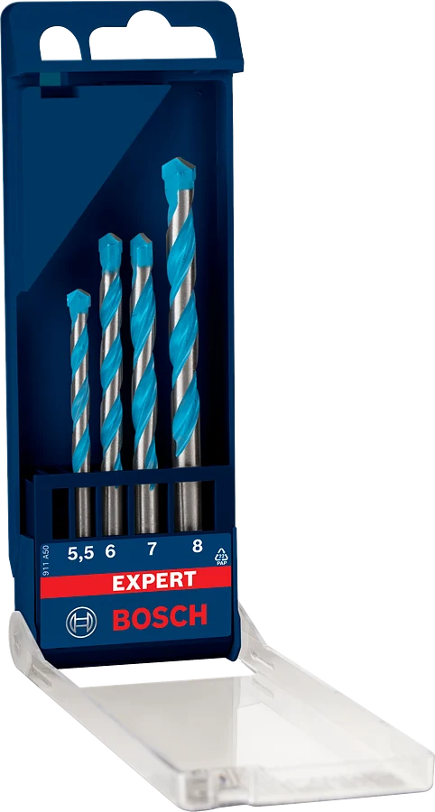 Bosch EXPERT CYL-9 MultiConstruction Bohrer Set (4 tlg. 5.5-8 mm, Bohren in verschiedenen Materialien)