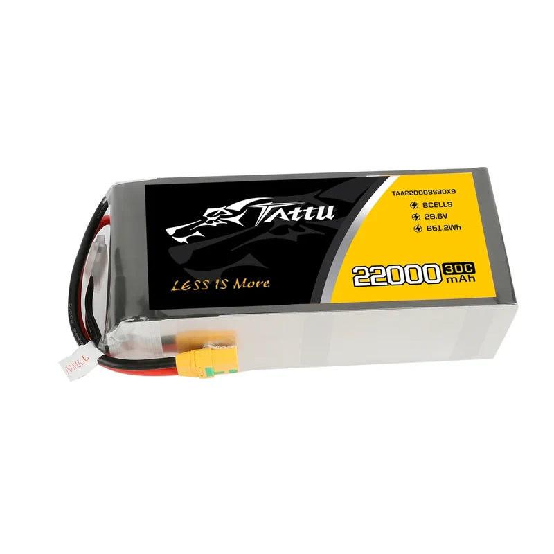 Tattu 22000mAh 29,6V 8S1P 30C 651,2Wh LiPo-Akku mit XT90-S
