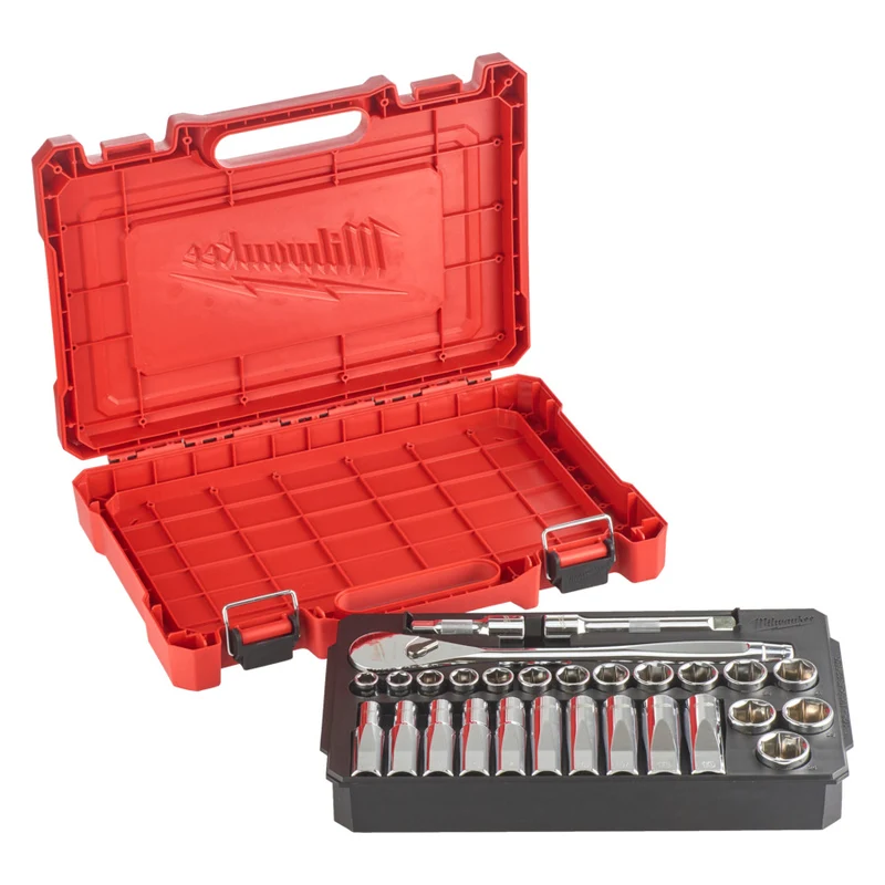 Milwaukee Ratschen- und Nusssatz Set 1/2" metrisch 28 tlg.