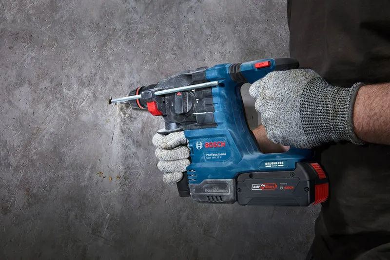 Bosch Professional GBH 18V-22 Akku-Bohrhammer (Hammerbohrer: 4 - 22 mm, Schlagenergie: 2 J, SDS plus, ONECHUCK Bohrfutter, Solo)