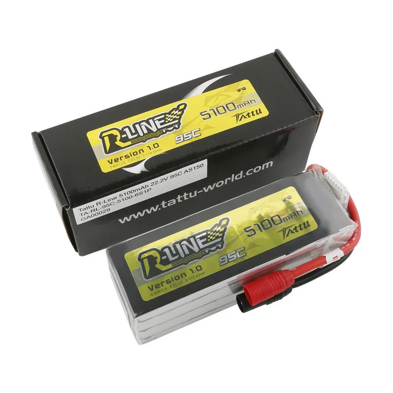 Tattu 5100mAh 6S 95C 22,2V LiPo-Akku mit AS150-Stecker
