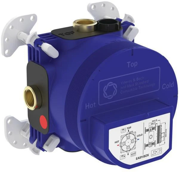 Ideal Standard Ceratherm T100 Armaturen-Bundle UP – rund, Chrom, mit Brausekombination