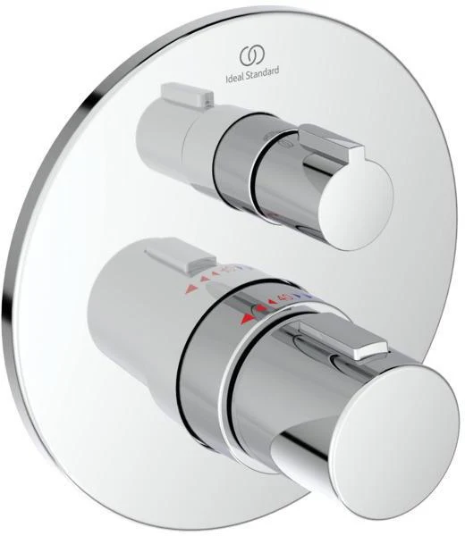 Ideal Standard Ceratherm T100 Armaturen-Bundle UP – rund, Chrom, mit Brausekombination
