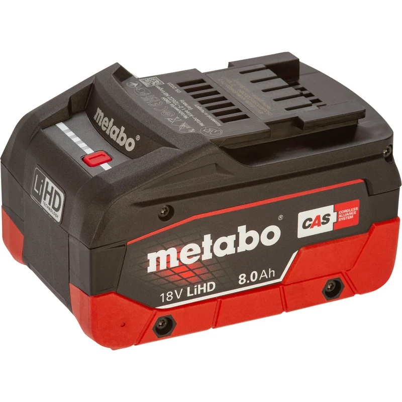 Metabo 18 V 8,0 Ah LiHD Akku-Pack – Hochleistungsakku für anspruchsvolle Anwendungen