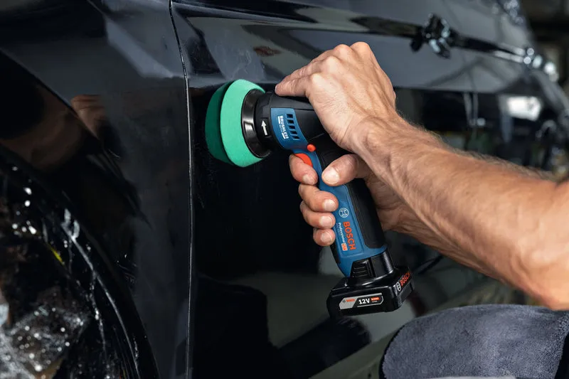 Bosch Akku-Polierer GPO 12V-77 (Solo, inkl. 77 mm Klett-Stützteller & 77 mm Polierschwamm)