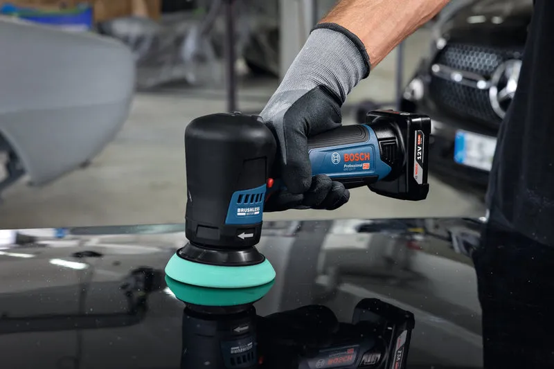 Bosch Akku-Polierer GPO 12V-77 (Solo, inkl. 77 mm Klett-Stützteller & 77 mm Polierschwamm)