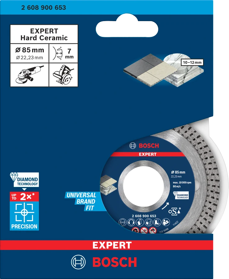Bosch EXPERT Diamanttrennscheibe HardCeramic 85 x 22.23 x 1,6 x 7 mm