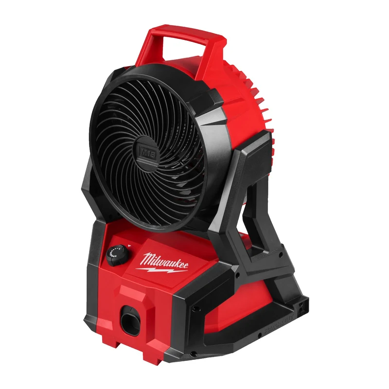 Milwaukee M18 AFG2-0 Akku-Hybrid-Ventilator (Luftstrom: 1.444 m³/h, Kabel & Akku kompatibel, PACKOUT, ohne Akku)