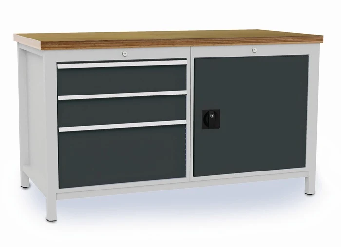 BEDRUNKA+HIRTH Werkbank anthrazitgrau, RAL 7016 B1500xH859xT750 mm ( 9000426071 )