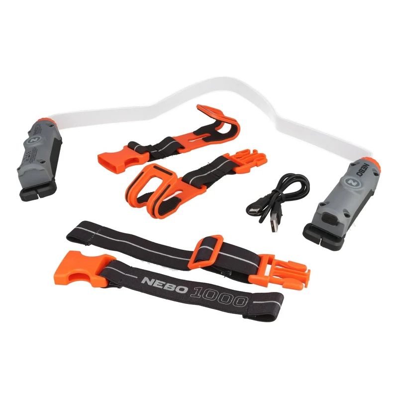 Nebo BANDO 1K STRAP LIGHT, 2x 18650 Lithium-Ionen-Akkus, 7,4 Volt / 4000 mAh / 29,6 Wh