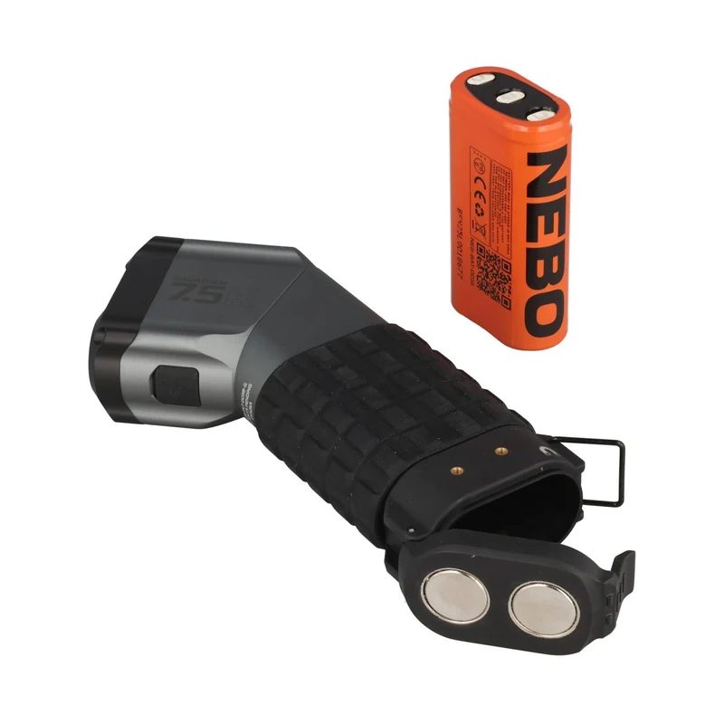 NEBO PARADIGM 7500, Taschenlampe, 7500 Lumen, Leuchtweite 237 Meter, 4000mAh Lithium-Ionen, 7,4 Volt, Schwarz