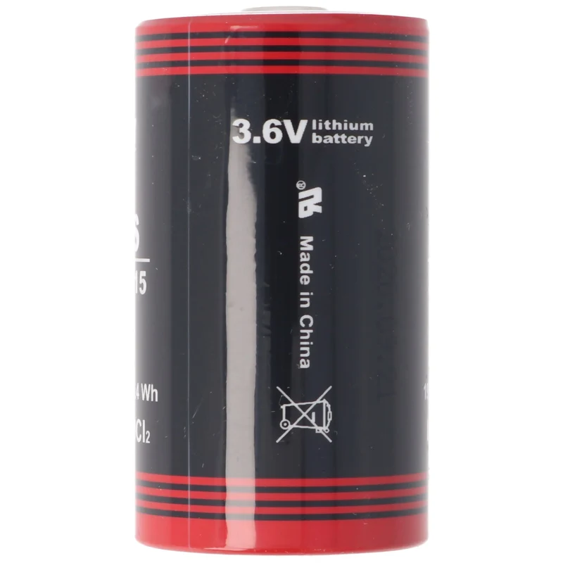 AccuCell ER34615 Lithium Batterie D Mono 3,6 Volt 19000mAh mit breitem Pluspol min. 0,8cm, max. 11,5mm