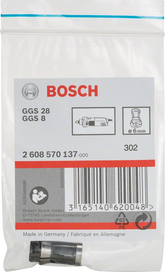 Bosch Spannzange 6 mm (ohne Spannmutter für Geradschleifer)