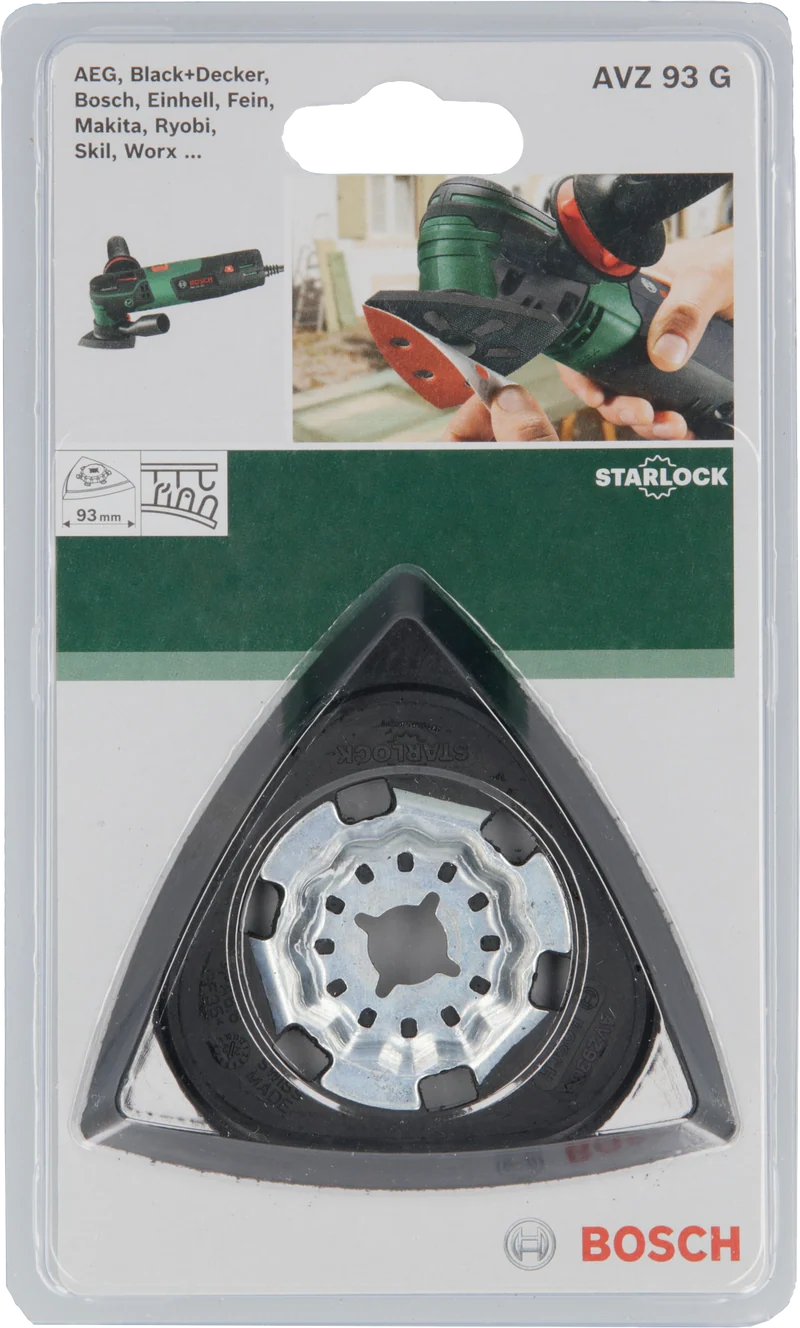 Bosch Starlock Schleifplatte AVZ 93 G (93x93 mm mit Klett)
