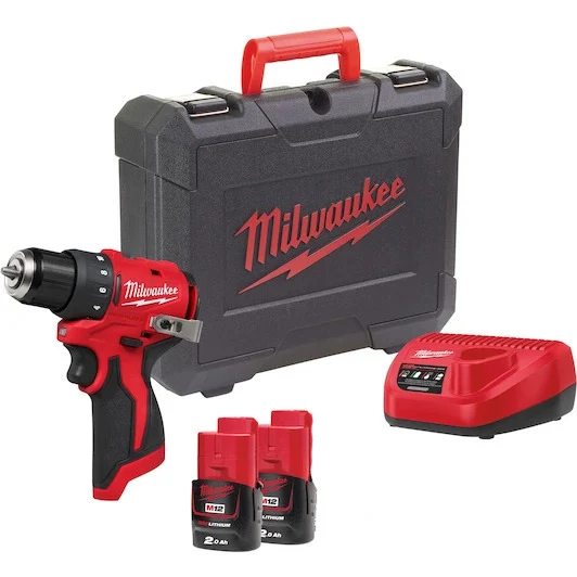 Milwaukee M12 BLDDRC-202C Akku-Bohrschrauber 40 Nm mit Akku/Lader in Koffer