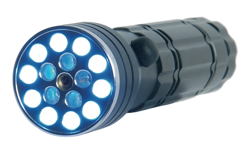 Taschenlampe mit LED + UV + Laser