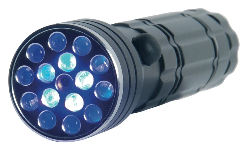 Taschenlampe mit LED + UV + Laser