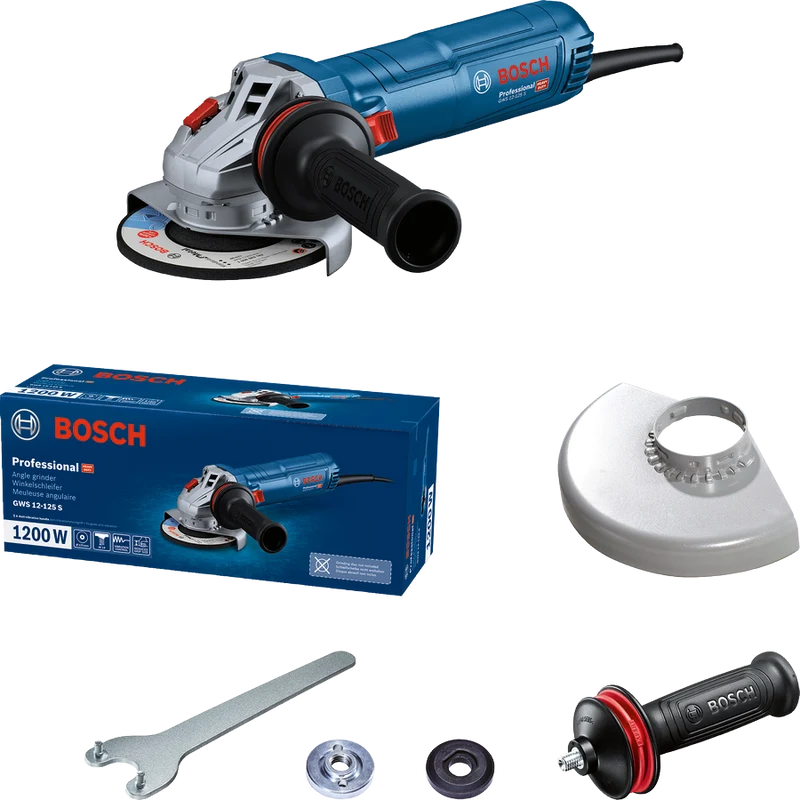 Bosch GWS 12-125 S Winkelschleifer 1200 W 125 mm mit Schutzhaube im Karton