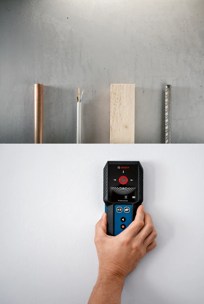 Bosch Ortungsgerät GMS 120-27 (Ortungstiefe max.: 120 mm, Ortet: Metall, Holz, Strom, inkl. Batterien)