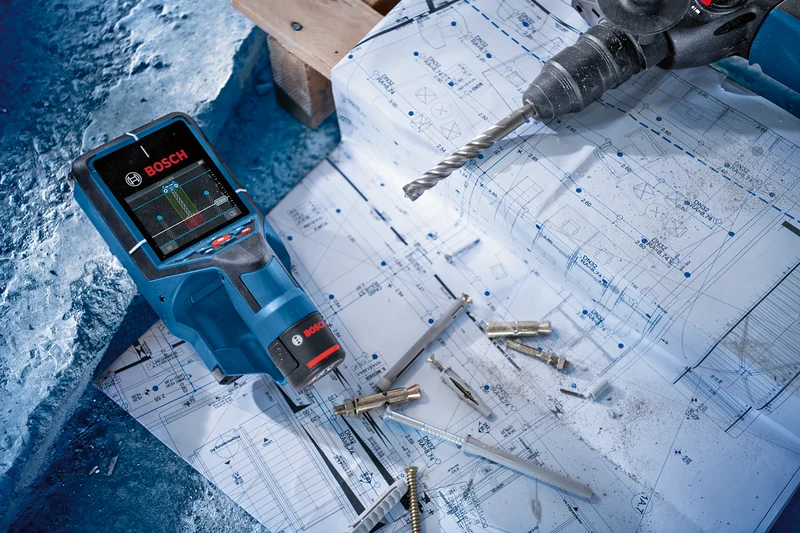 Bosch Professional Wallscanner D-tect 200 C Ortungsgerät ohne Akku/Lader in L-Boxx 136