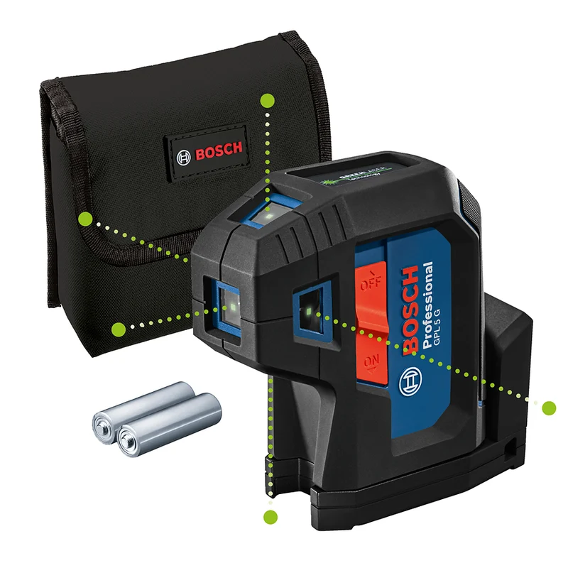 Bosch Professional GPL 5 G Punktlaser mit 2xAA Batterie im Karton