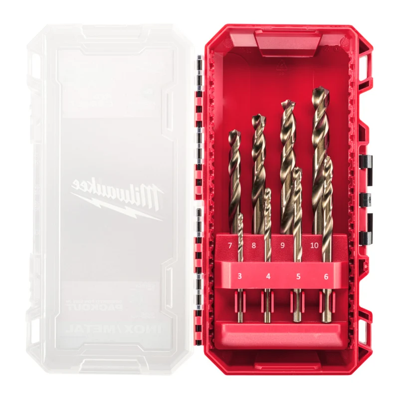 Milwaukee Metallbohrer HSS-G Red Cobalt Set in Packout Kassette 8 tlg. (4932499256)
