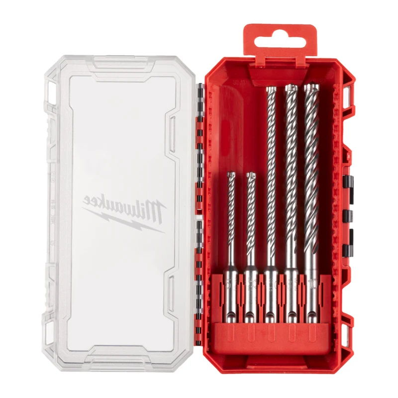 Milwaukee MX4 SDS plus Hammerbohrer Set 5-tlg. (Ø 5 / 6 / 6 / 8 / 10 mm, Packout Kassette)
