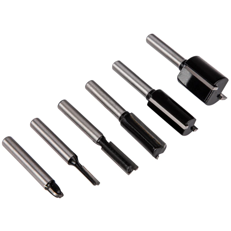 15-tlg. Fräsersatz mit 6 mm Schaft