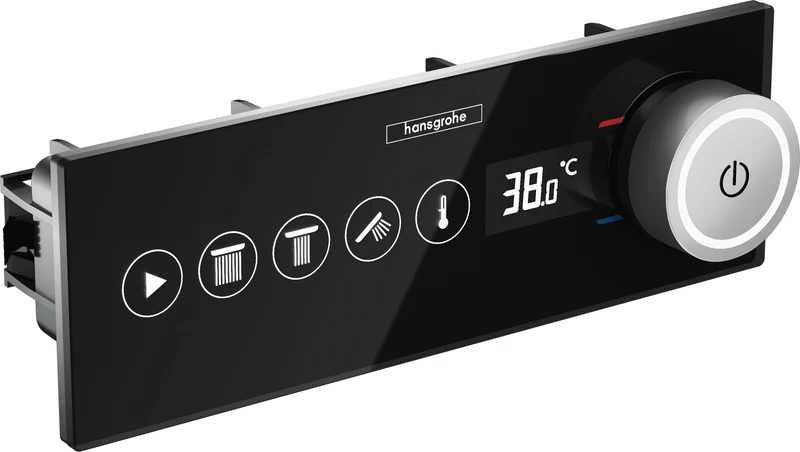 Hansgrohe RainPad Fertigset für 3 Verbraucher – TouchScreen mit LED-Anzeige, schwarz/chrom