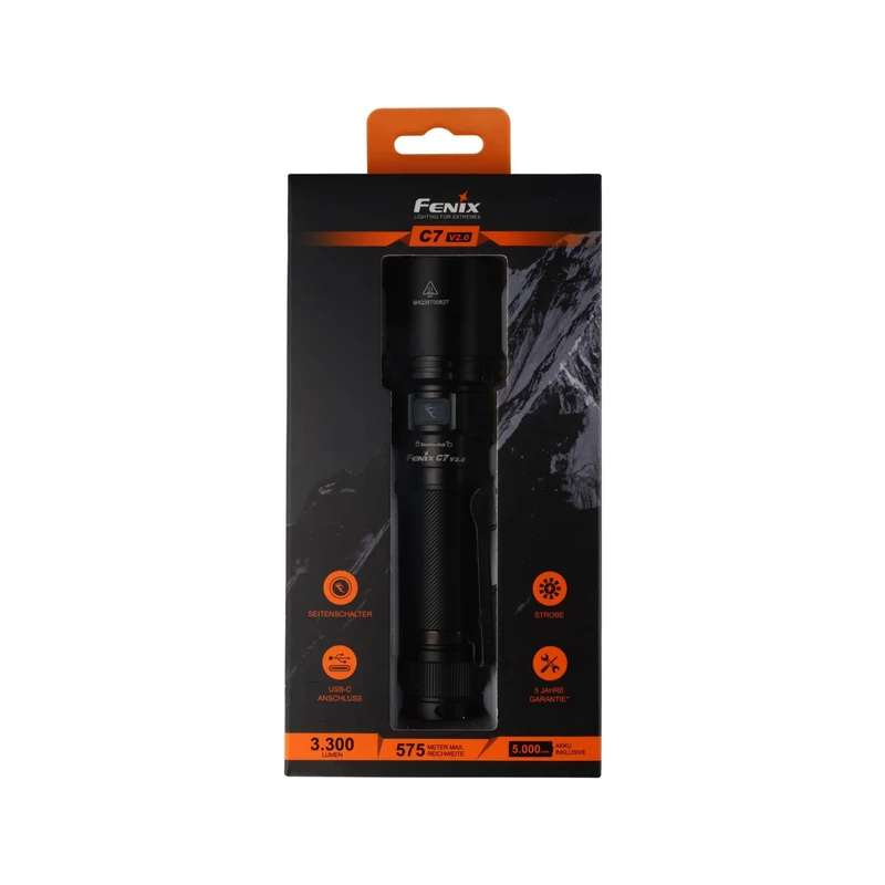 Fenix C7 V2.0 LED Taschenlampe mit USB Anschluss