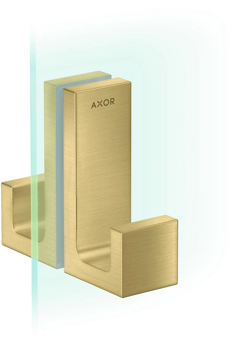 AXOR Universal Duschtürgriff polished nickel – verdeckte Befestigung für Glas 6–12 mm