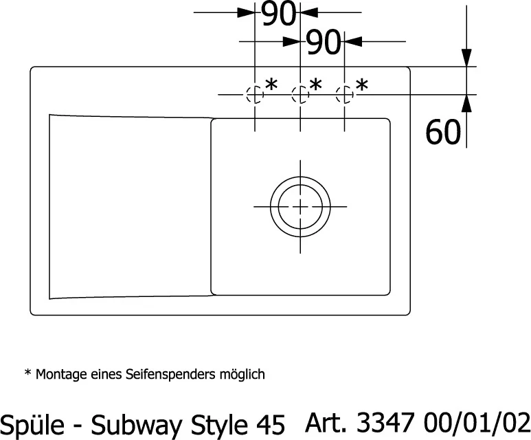 Villeroy & Boch Einbauspüle Subway Style 45