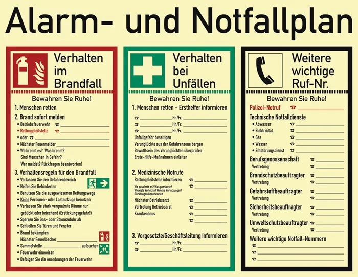 Alarm-/Notfallplan ASR A1.3/DIN EN ISO 7010/DIN 67510 L620xB480 mm Kunststoff ( 9000477607 )