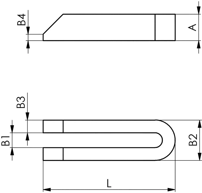 AMF Gabelspanneisen DIN 6315B Schlitzbreite 14 mm ( 4000833023 )