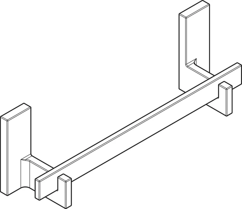 AXOR UNIVERSAL Haltestange 340 mm polished nickel – Wandmontage, verdeckte Befestigung, für Dusche