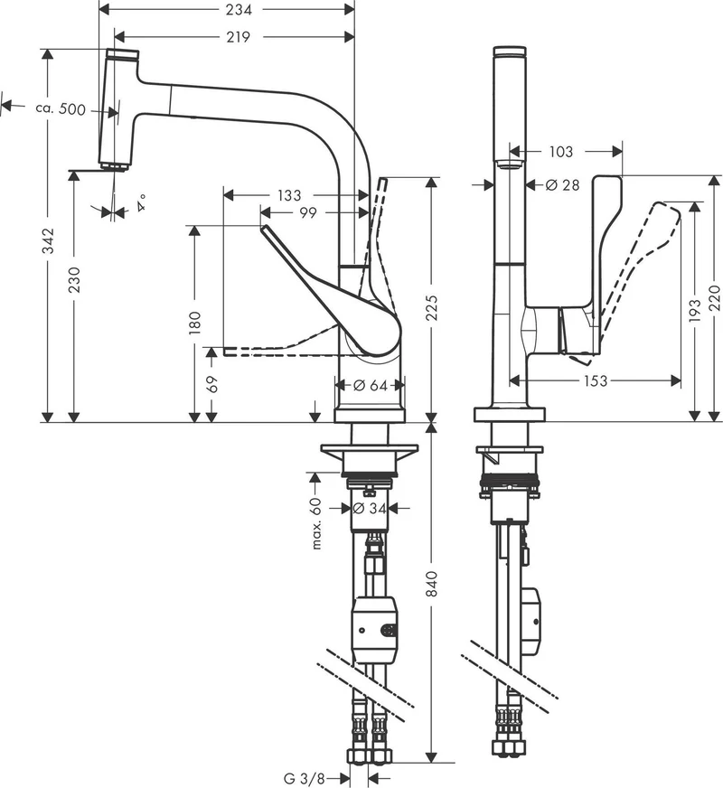 EH-Küchenmischer AXOR CITTERIO Select