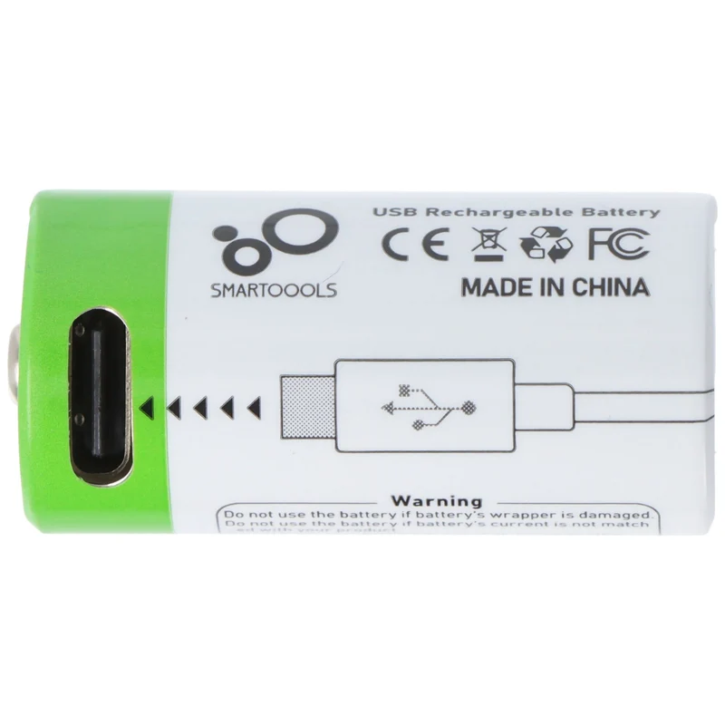 AccuCell Rundzelle 16340, CR123, Li-ion, 3,7V, 700mAh, 2,6Wh, mit USB-C Charging Port, 33,9x16,1mm