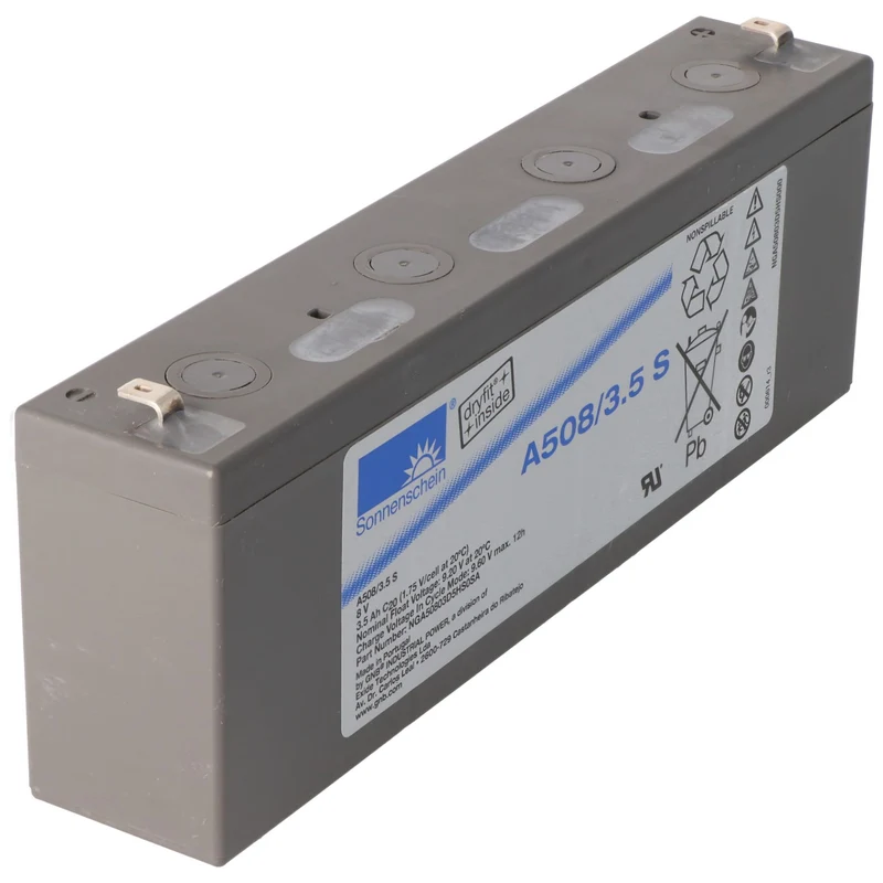 Exide Sonnenschein Dryfit A508/3.5 S Blei Akku, Anschluss 4,8mm
