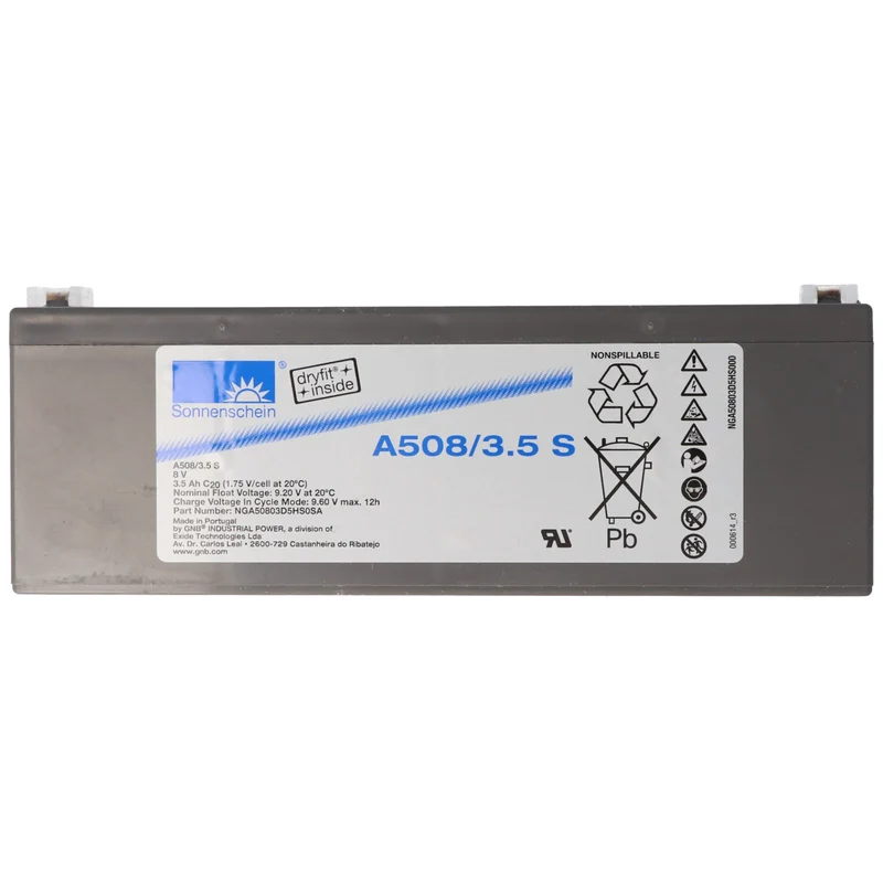 Exide Sonnenschein Dryfit A508/3.5 S Blei Akku, Anschluss 4,8mm