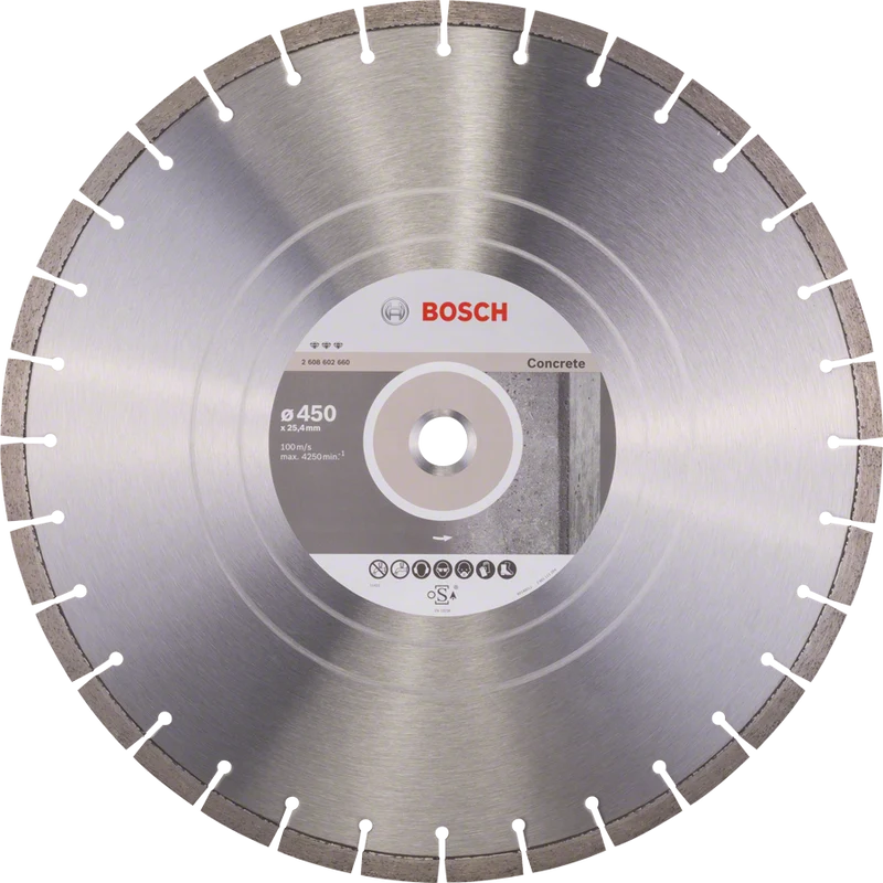Bosch PRO Diamanttrennscheibe Best for Concrete Ø 450 x 25,40 x 3,6 x 12 mm (schnelle Schnitt in Beton)