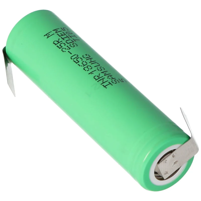 Samsung INR18650 25R 2500mAh 3,6V - 3,7V ungeschützt mit Lötfahne Z 64 ,85x18,3mm