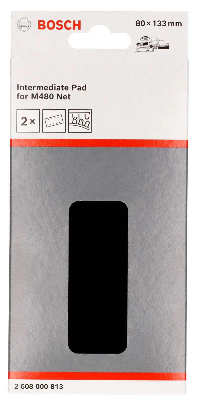 Bosch Schleiftellerschoner 80 x 133 mm (2 Stück, Zwischenscheibe, Pad Saver, Schwingschleifer)