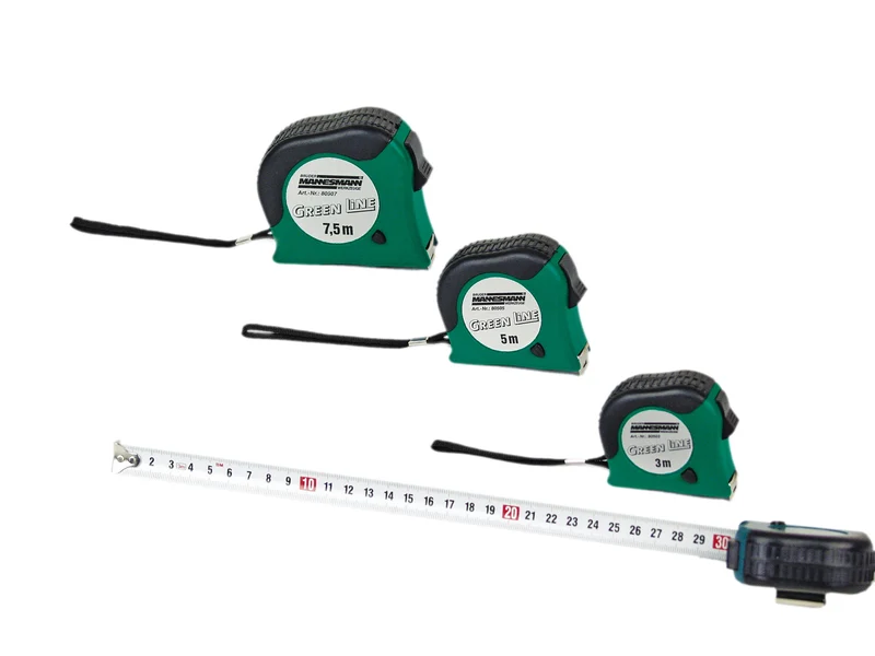 Bandmass 7,5 m x 25 mm, Gehäuse grün/schwarz
