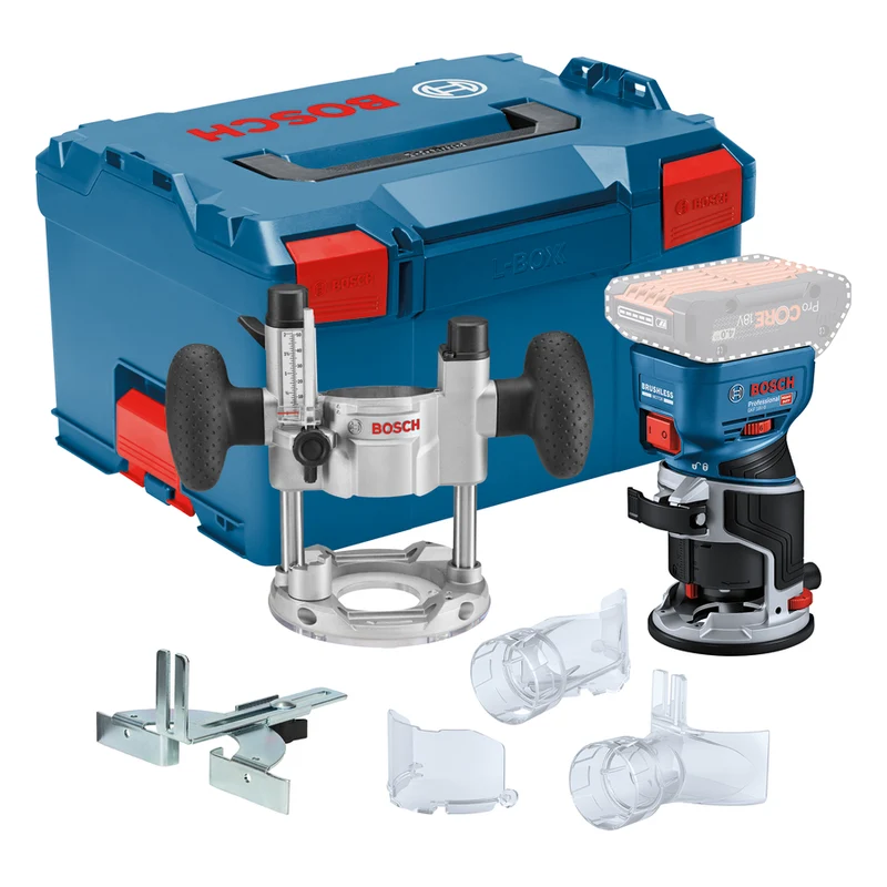 Bosch Professional GKF 18V-8 Akku-Kantenfräse + TE 600 ohne Akku/Lader in L-Boxx 238