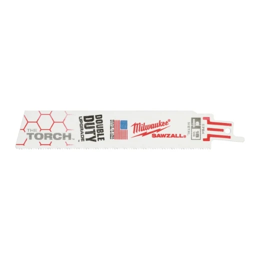 Milwaukee THE TORCH Säbelsägeblatt 150 mm mit 18 TPI (5er-Pack, für Edelstahl, Stahl, NE-Metall, Starkes Blatt: 1,06 mm)