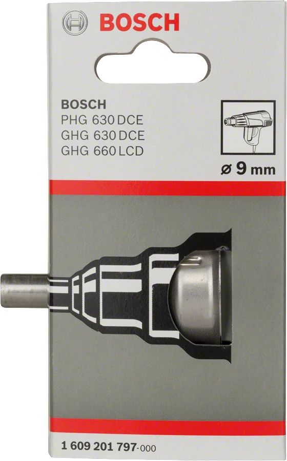 Bosch Reduzierdüse 9 mm für Bosch-Heißluftgebläse (1609201797)