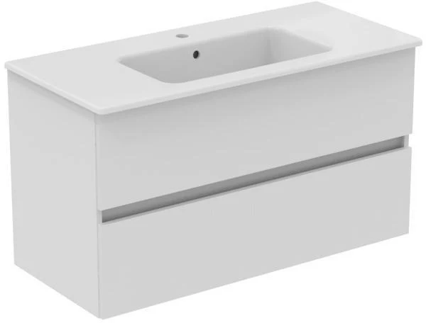 IDEAL STANDARD Möbelpaket Eurovit+ m.WT 101cm Weiß u.Schrank 100cm