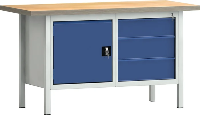 KLW-LUTZ BETRIEBSEINRICHTUNGEN Werkbank PW 700 B1500xT700xH840mm Buche Multiplex ( 9000427122 )