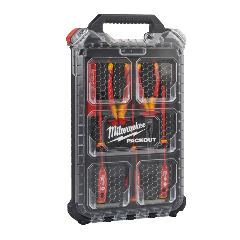 Milwaukee Promo PACKOUT Organiser Slim VDE Handwerkzeug 7 tlg.