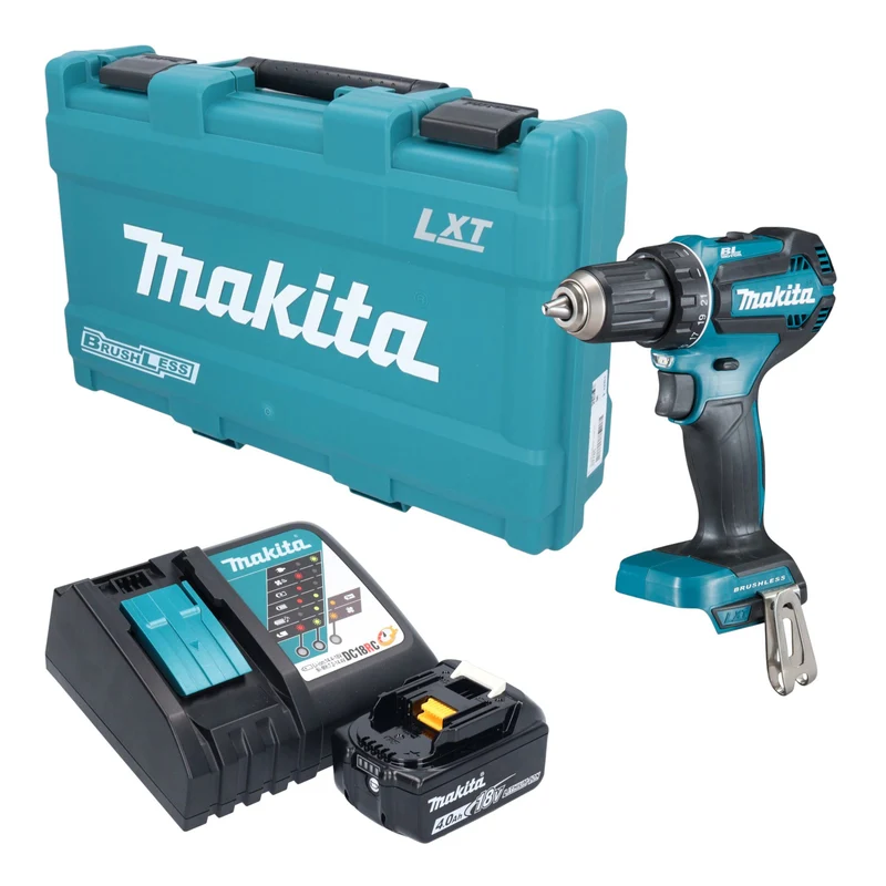 Makita DDF 485 RM1K Akku Bohrschrauber 18 V 50 Nm Brushless + 1x Akku 4,0 Ah + Ladegerät + Koffer